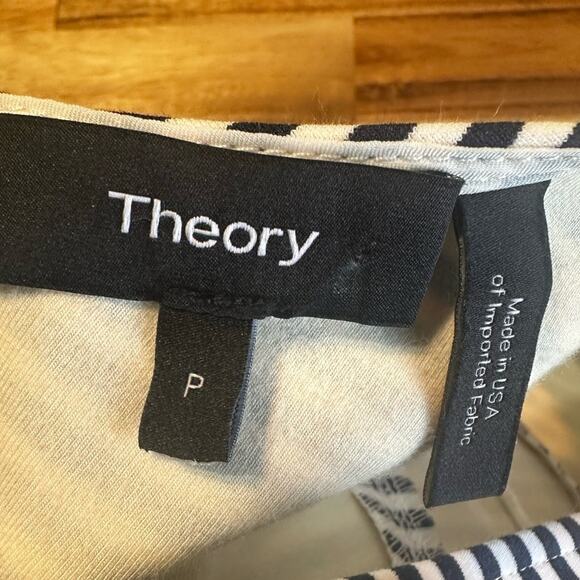 Theory Sheath Blue White Striped Sleeveless Dress Size P - Picture 4 of 7